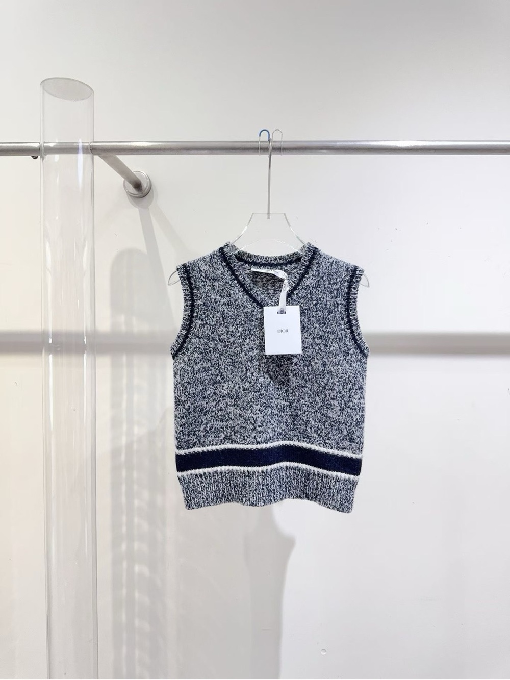 Dior Marled Knit Sleeveless Vest